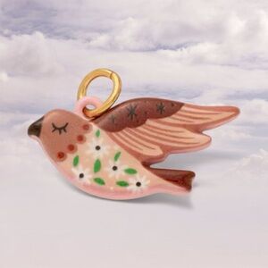 Hand Painted Free Bird Charm Womens Necklace Handmade Boho Charms Jewelry Gifts